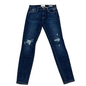 Frame Le Skinny de Jeanne Distressed Stretch Skinny Jeans – Women’s Size 26, Mid